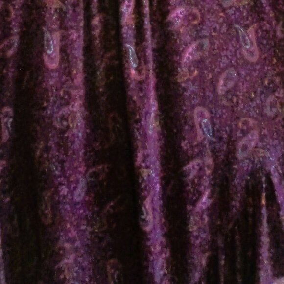 Terra & Sky Womens 2X Purple Paisley Long-Sleeve Tunic With Ruffled Hem - Picture 4 of 5